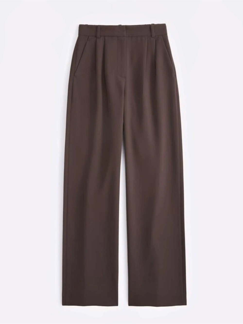 ABERCROMBIE & FITCH • Curve Love A&F Sloane Tailored Wide Leg Pant black 32 long